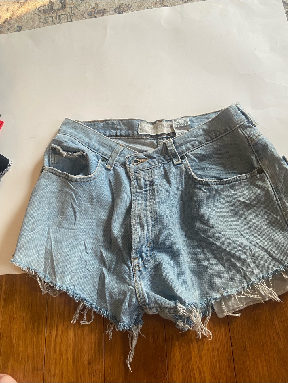 Vintage Levi Light Blue Distressed Denim Cutoff Shorts